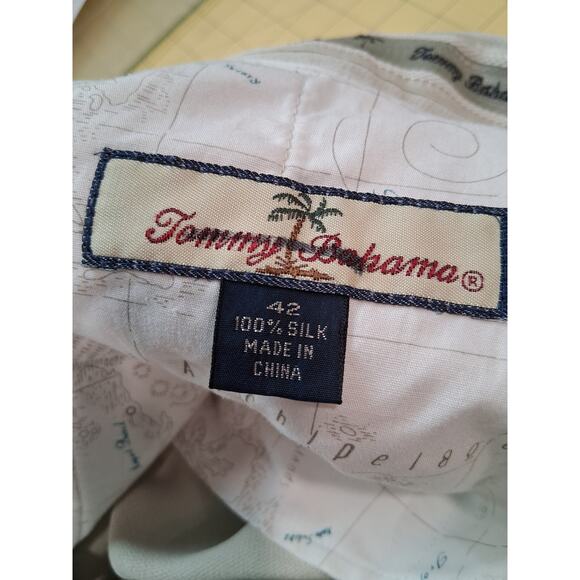 Tommy Bahama 100% Silk Panama Khaki Sands Pleated Dress Pants Size 42 - Picture 6 of 9